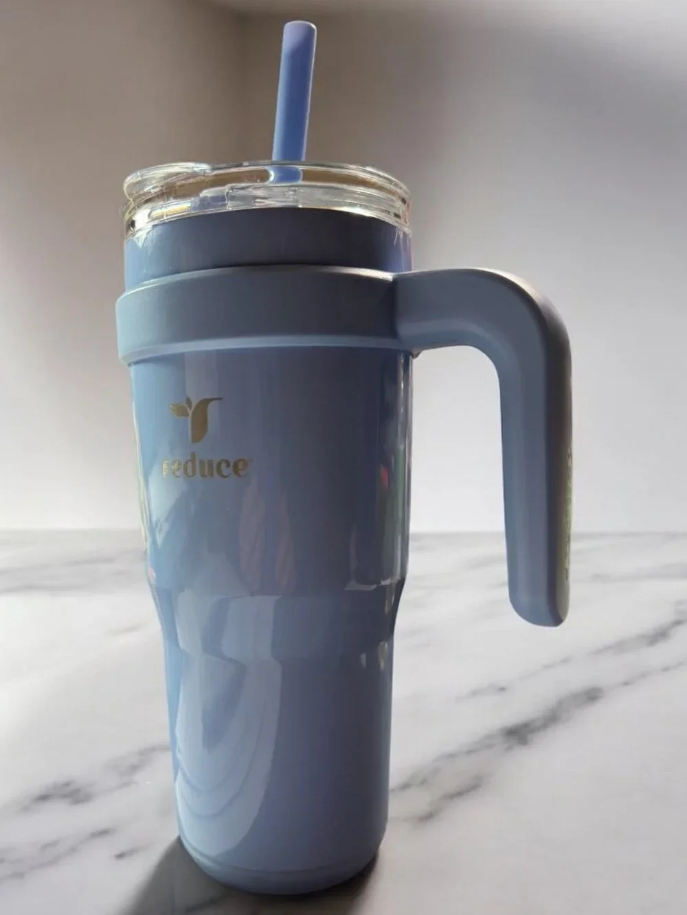 Reduce NEW insulated STAINLESS Cold TUMBLER Blue